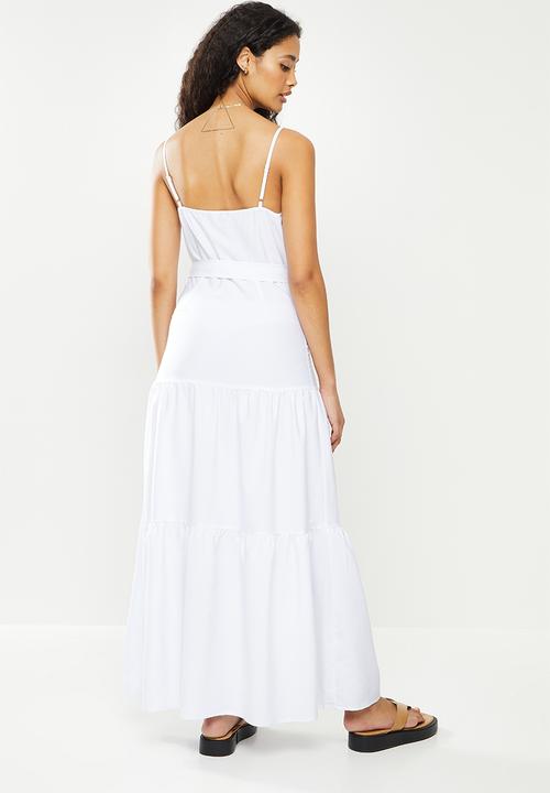 dailyfriday - Tie front maxi dress - white