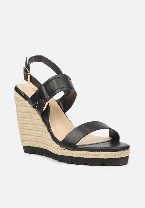 Miss Black - Shae1 espadrille wedge - black