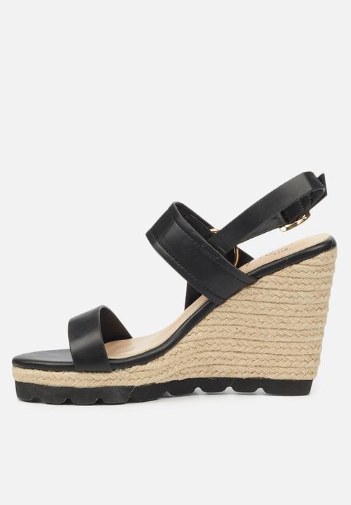 Miss Black - Shae1 espadrille wedge - black