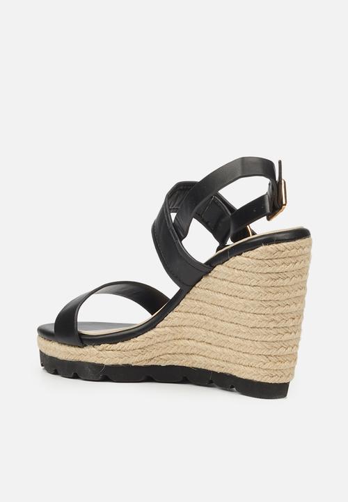 Miss Black - Shae1 espadrille wedge - black