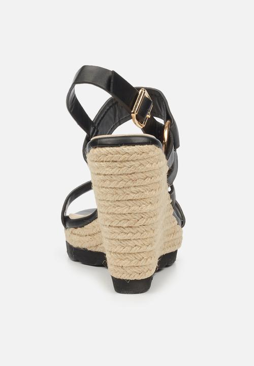 Miss Black - Shae1 espadrille wedge - black