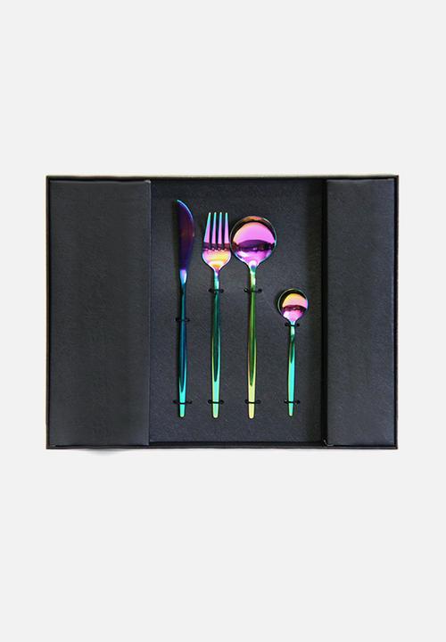 Finery - Sleek 24pc cutlery set - iridescent