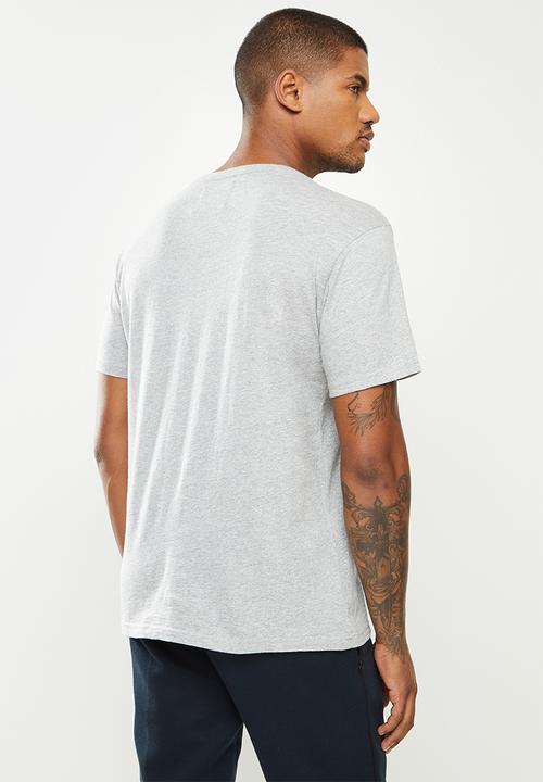 Replay - Left chest print tee - light grey 