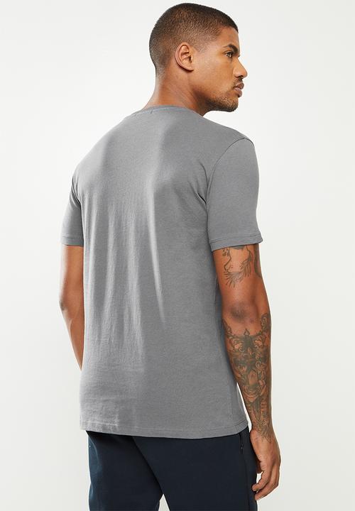 Replay - Left arm patch v-neck tee - grey