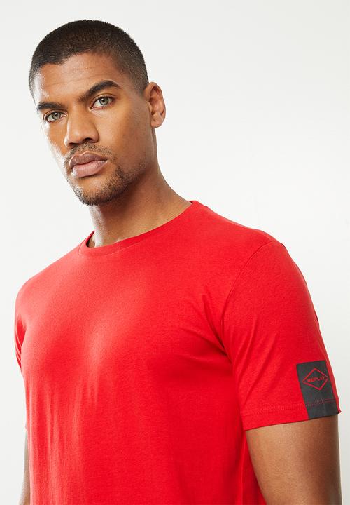 Replay - Left arm patch tee - red