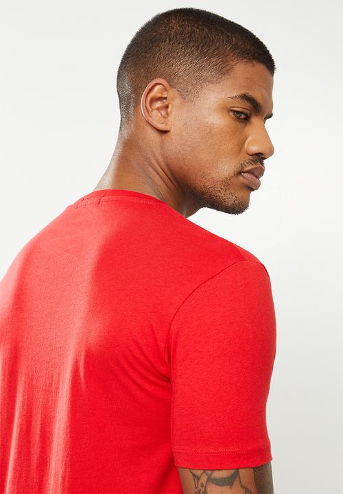 Replay - Left arm patch tee - red