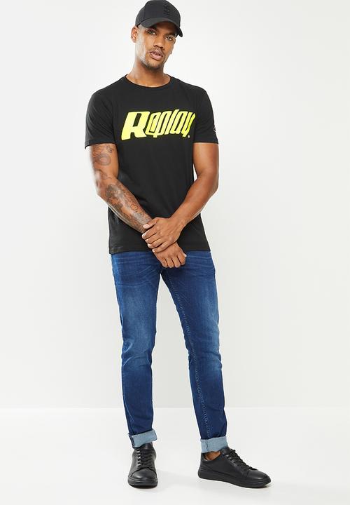 Replay - Replay large print tee - black