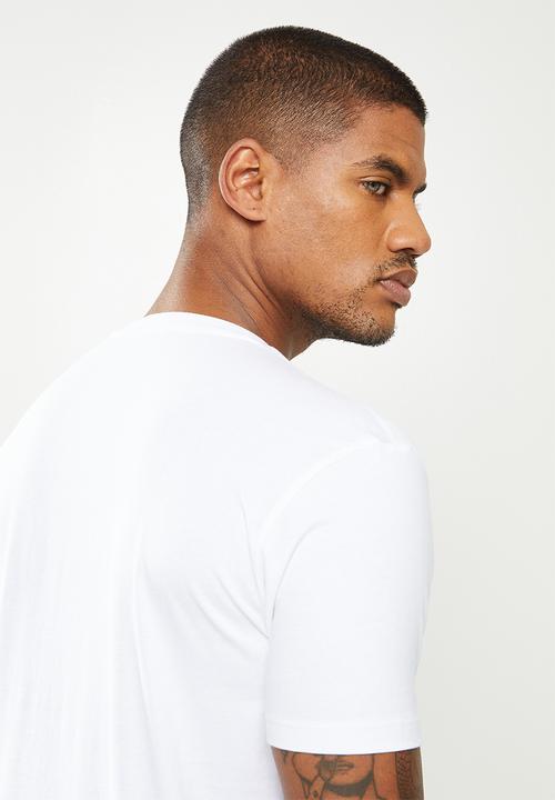 Replay - Left arm patch v-neck tee - white