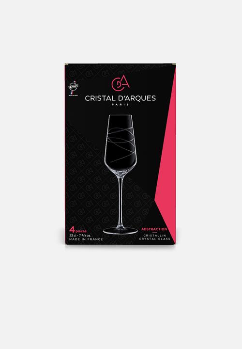Cristal d’Arques - Abstract flute glasses - set of 4