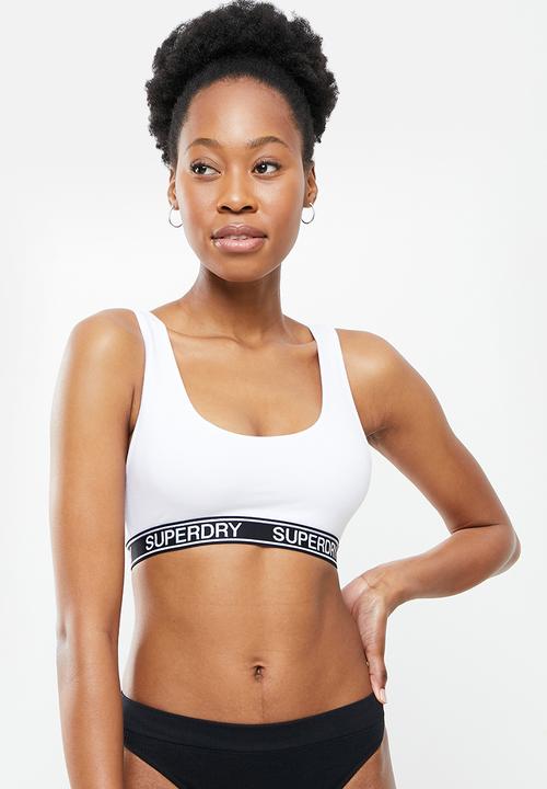 Superdry. - 2 Pack Grace super bralette - white & black 