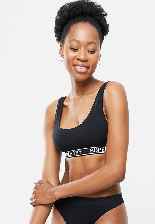 Superdry. - 2 Pack Grace super bralette - white & black 