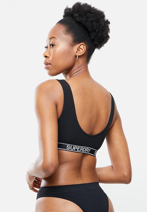 Superdry. - 2 Pack Grace super bralette - white & black 