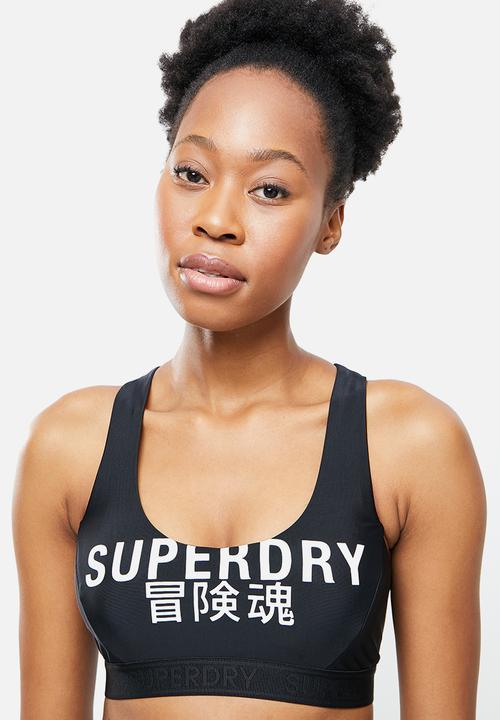Superdry. - Logo crop top - black