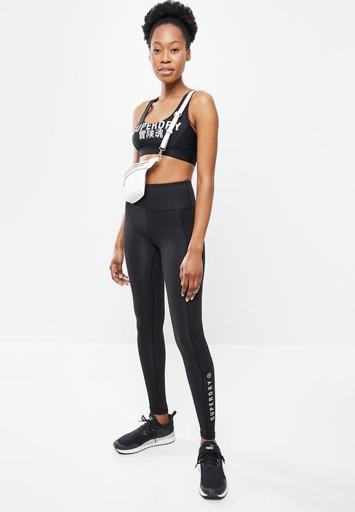 Superdry. - Logo crop top - black