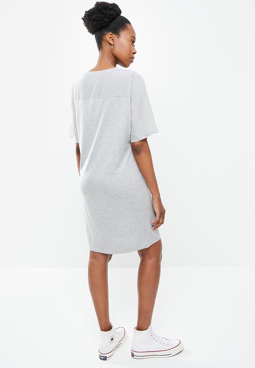 Superdry. - Cotton modal t-shirt dress - grey