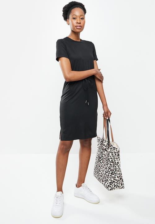 Superdry. - Drawstring t-shirt dress - black