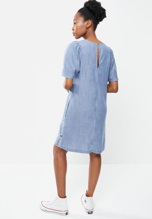 Superdry. - Tencel t-shirt dress - blue 