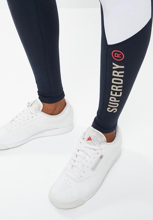 Superdry. - Active lifestyle full length leggings - navy