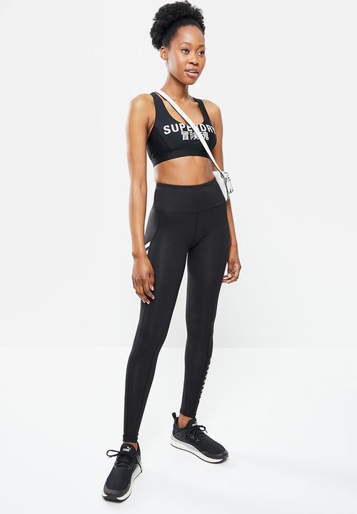 Superdry. - Active lifestyle full length leggings - black