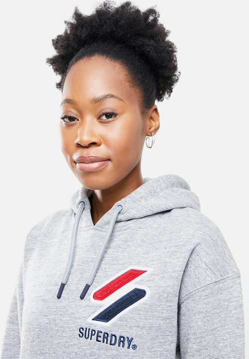 Superdry. - Sportstyle chenille hoodie - grey 