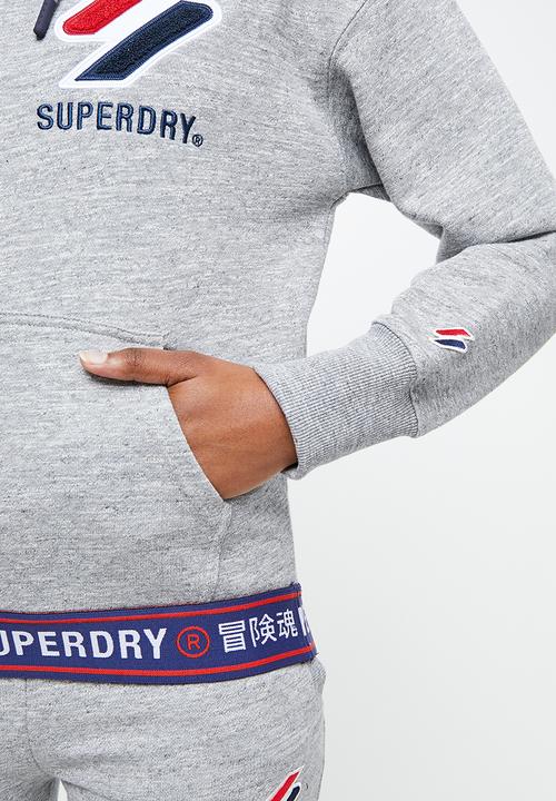 Superdry. - Sportstyle chenille hoodie - grey 