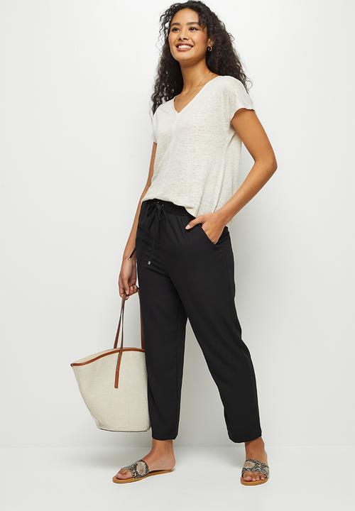 edit - Twill toggle jogger - black
