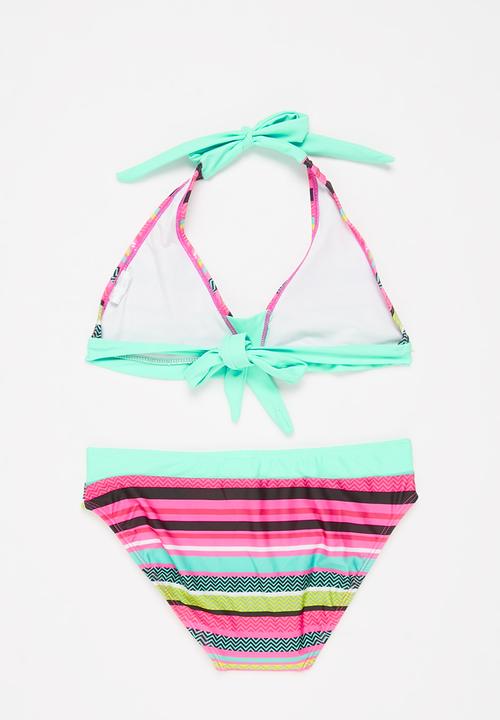 Rebel Republic - Stripe bikini set - multi