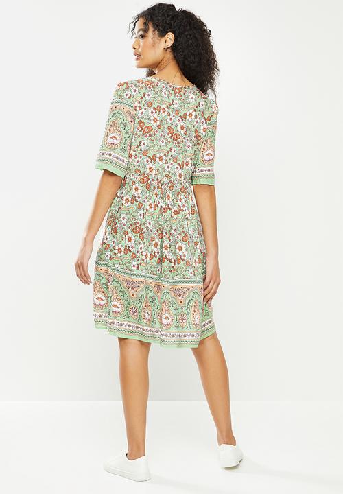 Stella Morgan - Printed swing dress - mint