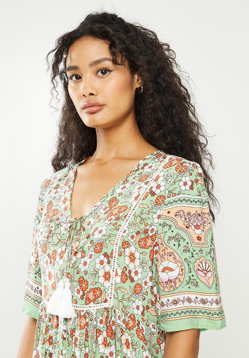 Stella Morgan - Printed swing dress - mint