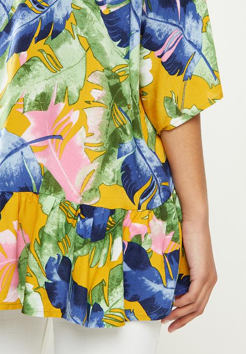 Stella Morgan - Tropical oversized blouse top - multicolour