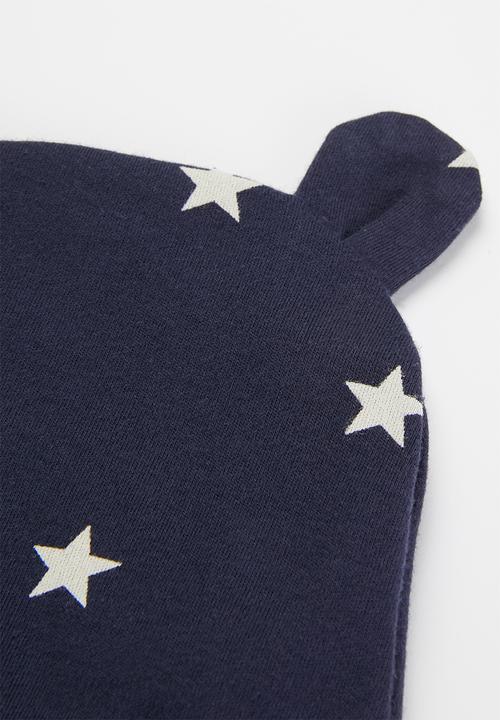 Pop Candy - Beanie, mittens & booties set - navy