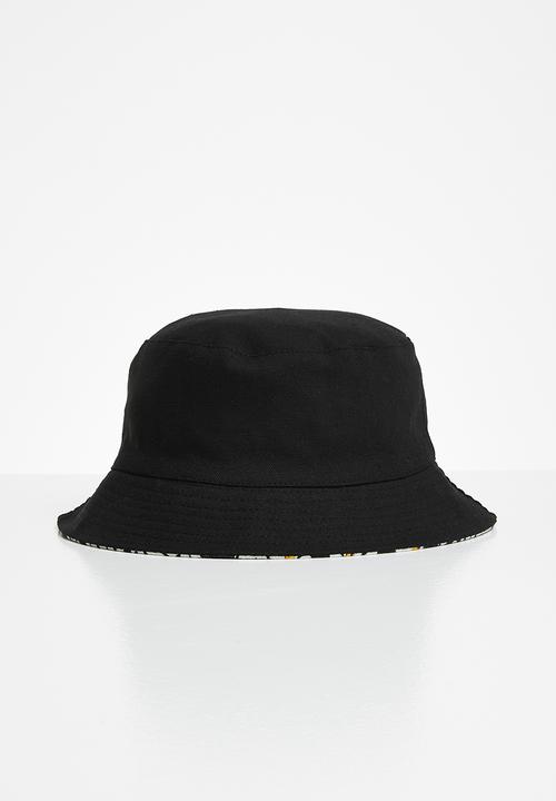 Superbalist - Daisy bucket hat - black & yellow