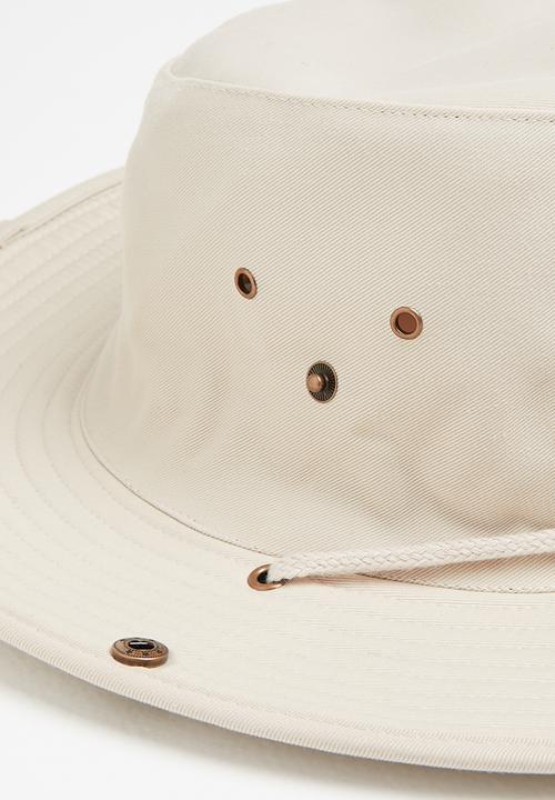 Lark & Crosse - Safari bucket hat - stone