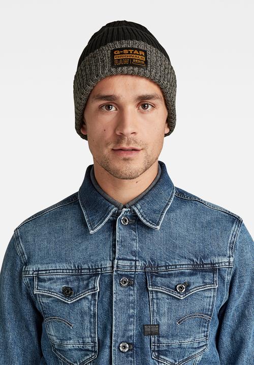 G-STAR - Vaan reversible beanie - grey & green 