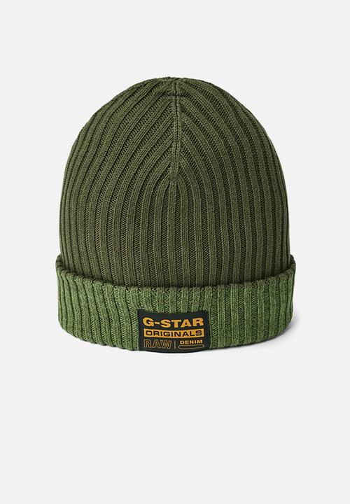 G-STAR - Vaan reversible beanie - grey & green 