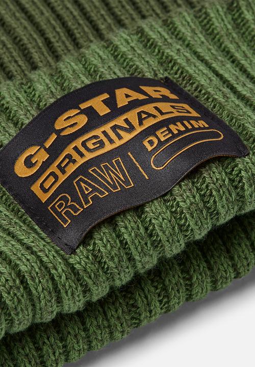 G-STAR - Vaan reversible beanie - grey & green 