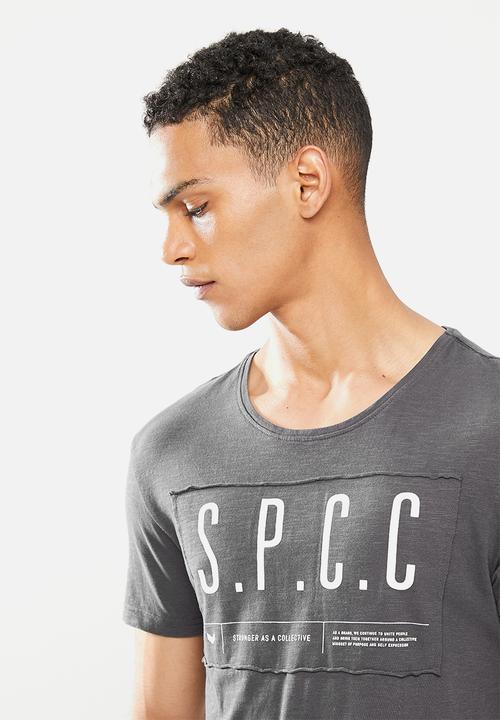 S.P.C.C - Dettori regular fit straight hem tee - charcoal