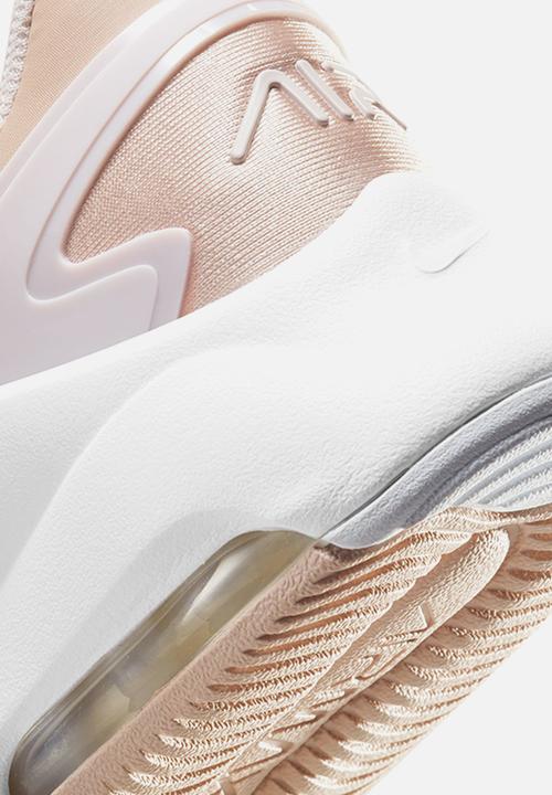 nike white & pink air max bolt trainers