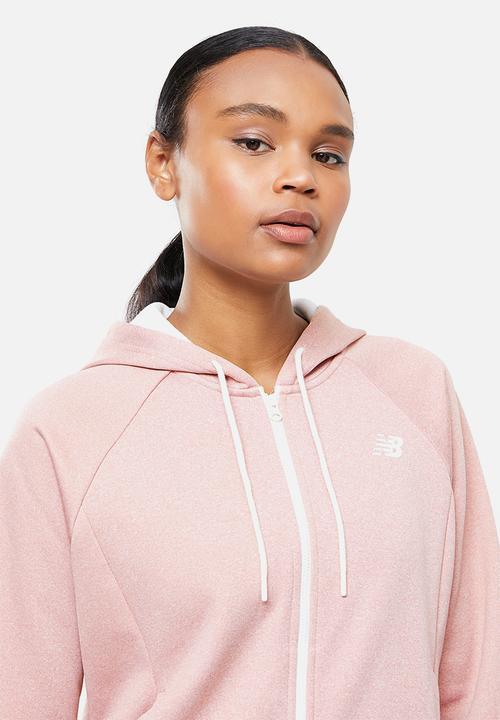 New Balance  - Relentless fleece full zip print - pink