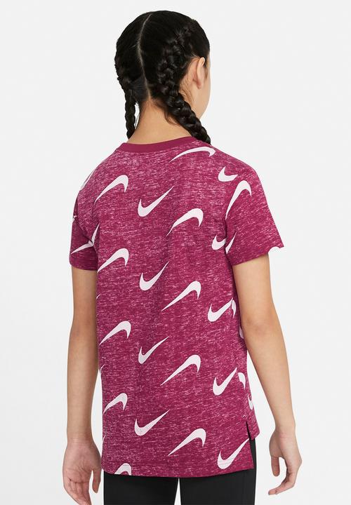 Nike - G nsw tee dptl rtl - rush maroon