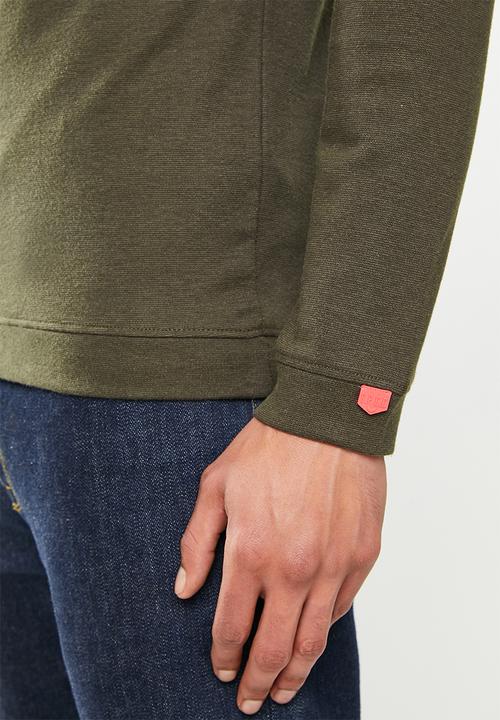S.P.C.C - Ronson slimline fit straight hem, long sleeve top - green