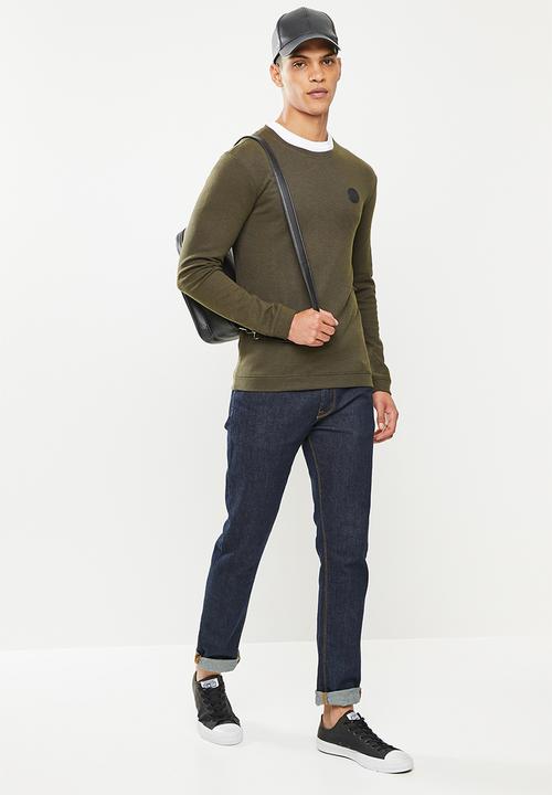 S.P.C.C - Ronson slimline fit straight hem, long sleeve top - green