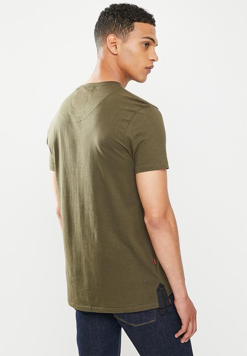 S.P.C.C - Frost regular fit stepped hem tee - green