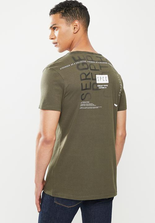 S.P.C.C - Kamano regular fit straight hem tee - green
