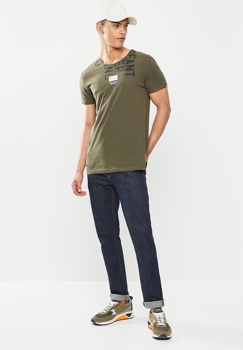 S.P.C.C - Kamano regular fit straight hem tee - green