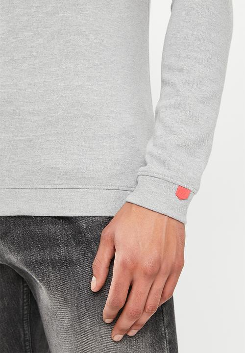 S.P.C.C - Ronson slimline fit straight hem, long sleeve top - grey