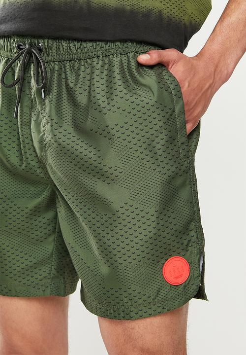 S.P.C.C - Dwight regular fit elasticated shorts - green 