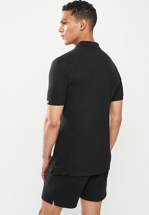 S.P.C.C - Cayenne slimline fit side slit straight hem polo - black
