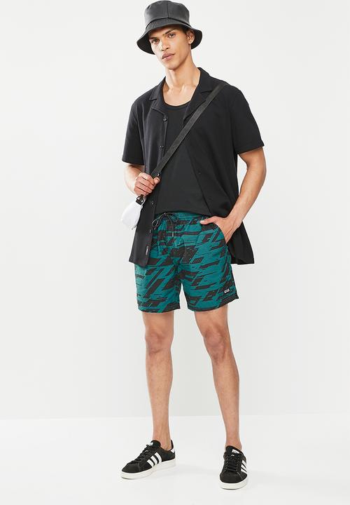 S.P.C.C - Gaudin regular fit elasticated shorts - blue & black 