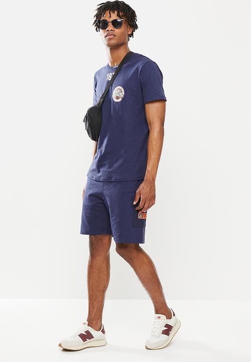 Holmes Bro's - Cargo fleece short - navy